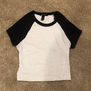 cute black and white top